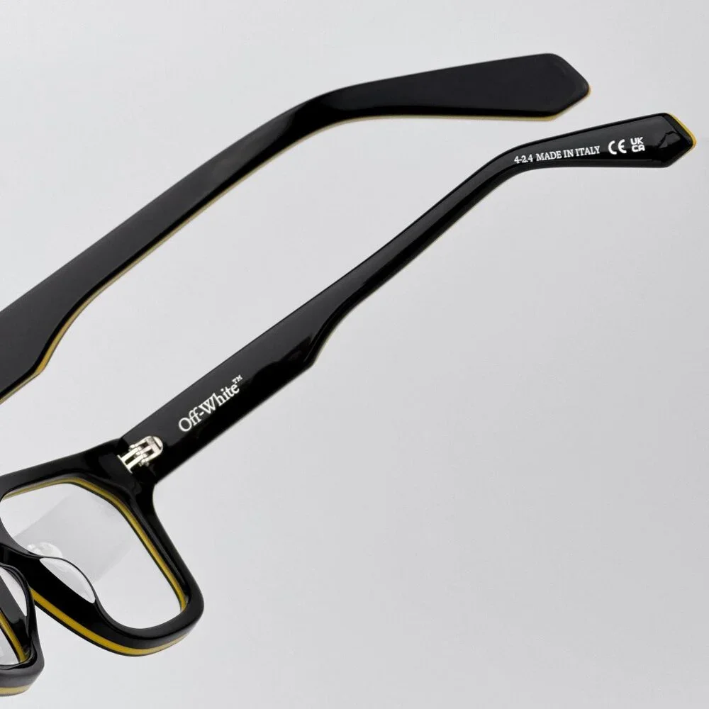 Off-White STYLE 7P Women Eyeglasses Black/Yellow Square | Model OERJ07P 1300